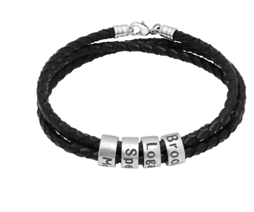 European And American Braided Beaded Bracelet Men's DIY Custom Letters European And American Braided Beaded Bracelet Men's DIY Custom Letters